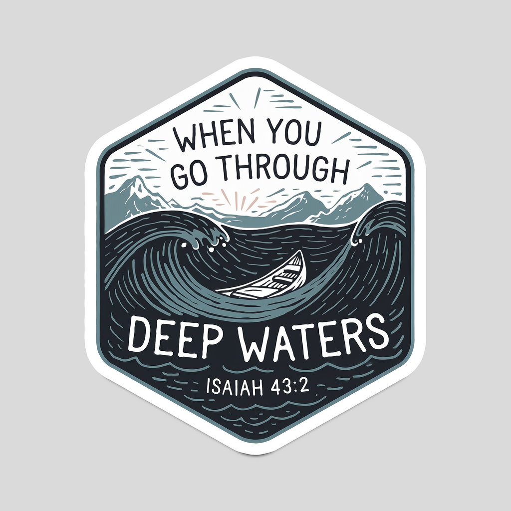 When You Go Through Deep Waters - Sticker
